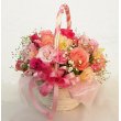 山口県柳井市ヤナイ園芸の花　ピンクバラのまあるいアレンジメント